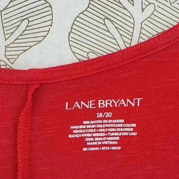 Lane Bryant Cold shoulder Short sleeve Women's Blouse 18/20 Scoop neck 2390 - Picture 4 of 6